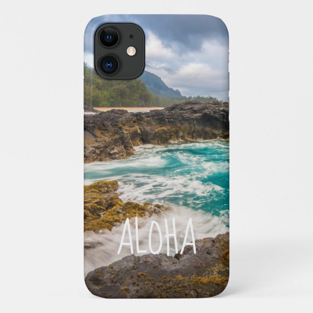 Capa Para iPhone 11 Lumaha'i Beach, Kauai, Havaí (Verso)
