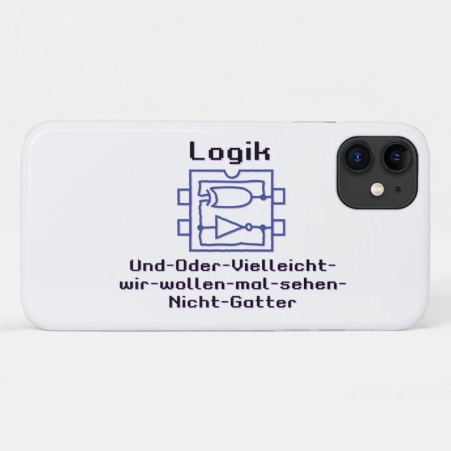 Capa Para iPhone 11 Lustiges Spaß Logikgatter mit boolescher Funktion  (Verso (horizontal))