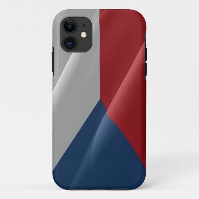 Capa Para iPhone 11 Luz de bandeira da República Checa - (Verso)