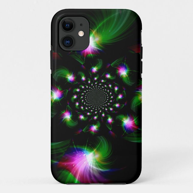 Capa Para iPhone 11 luz fractal abstrato (Verso)