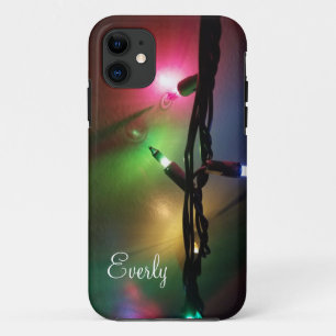 Capa Para iPhone 11 Luzes brilhantes ambientes com nome