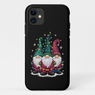 Capa Para iPhone 11 Luzinhas de Natal Três Gnomos Natal