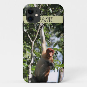 Capa Para iPhone 11 Macaco Proboscis na Floresta Tropical de Borneo