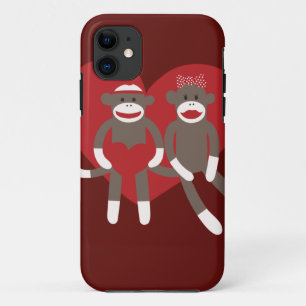 Capa Para iPhone 11 Macacos da peúga em presentes do dia dos namorado