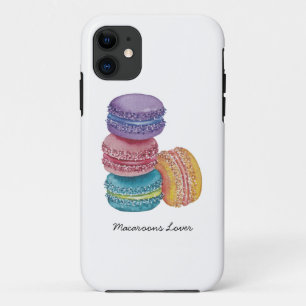 Capa Para iPhone 11 Macarões Coxas Arco-Íris Em Pasta De Cor-De-Água