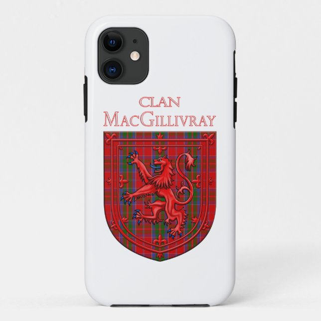 Capa Para iPhone 11 MacGillivray Tartan - Xadrez escocesa Rampant (Verso)