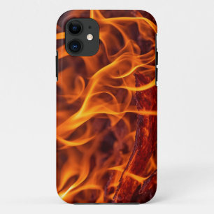 Capa Para iPhone 11 Macro de chama de incêndio