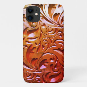 Capa Para iPhone 11 Madeira esculpida de grão de madeira parece elegan