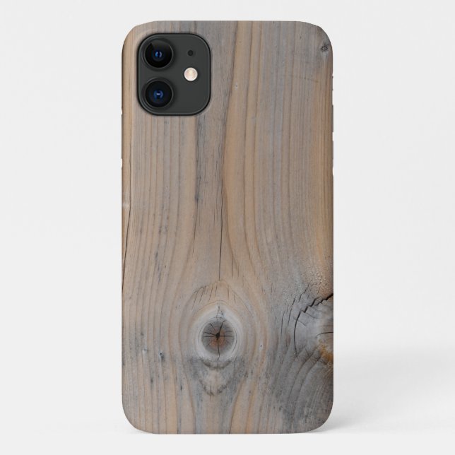 Capa Para iPhone 11 Madeira Plank com nó (Verso)