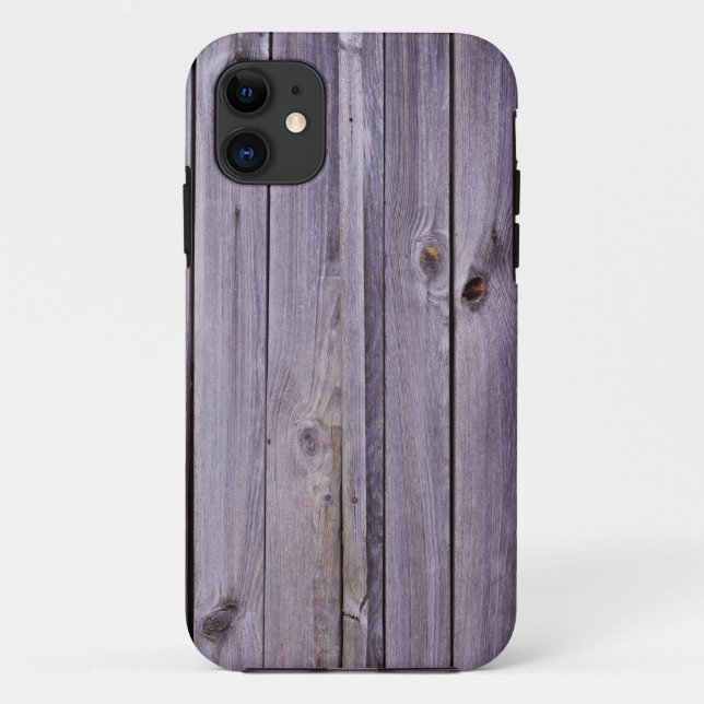 Capa Para iPhone 11 Madeira Roxa Desbotada (Verso)
