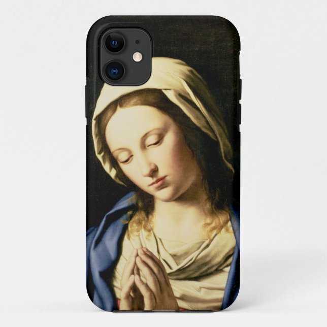 Capa Para iPhone 11 Madonna na Prayer (óleo na canvas) (Verso)