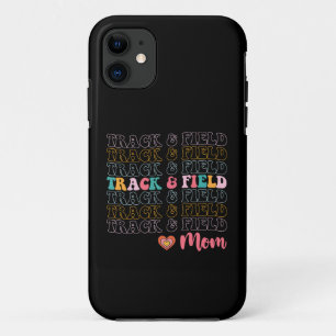 Capa Para iPhone 11 Mãe de Atletismo Groovy Dia das Mães Correndo