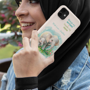 Capa Para iPhone 11 Mãe de elefante doce e presente personalizado para