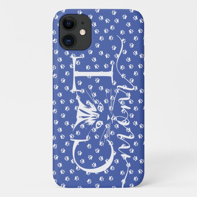 Capa Para iPhone 11 Mãe de gato  (Verso)