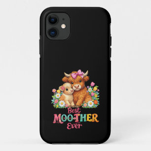Capa Para iPhone 11 Mãe Vaca das Terras Altas da Escócia Feliz Dia das