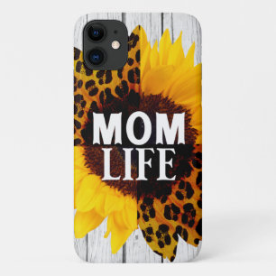 Capa Para iPhone 11 Mãe Vida Girassol com Madeira