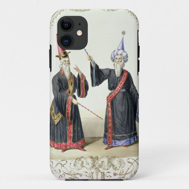 Capa Para iPhone 11 Magos no Carnaval de Berlim, 1836 (cor) (Verso)