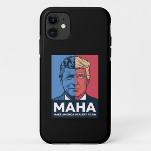 Capa Para iPhone 11 MAHA Faça a América Saudável Novamente Trump 2024