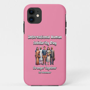 Capa Para iPhone 11 Mais Fortes Juntos. Dia da Solidariedade Humana.