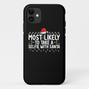 Capa Para iPhone 11 Mais Propenso a Tirar uma Foto com o Papai Noel Na