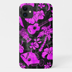 Capa Para iPhone 11 Makapuu Beach Havaiano Batik Magenta
