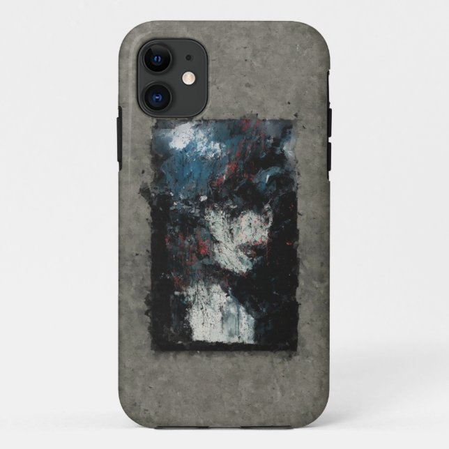 Capa Para iPhone 11 Mala portátil Abstrato escura (Verso)