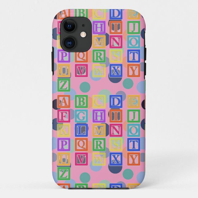 Capa Para iPhone 11 Maleta de Blocos de Letras Mal Ali, iPhone 5S/5 (Verso)