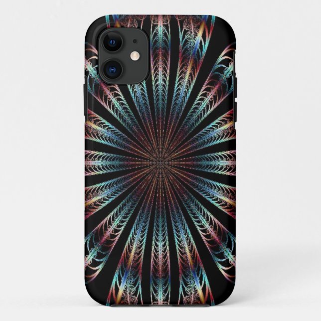 Capa Para iPhone 11 Maleta de Tie Die Fractal Raramente Ali iPhone 5/5 (Verso)