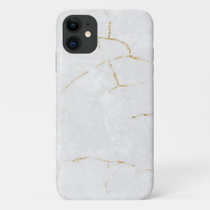 Capa Para iPhone 11 Maleta-Mate-Mato-Mármore-branco-dourado mal lá