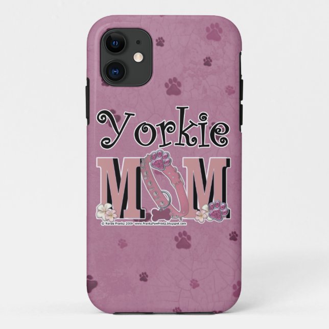 Capa Para iPhone 11 MAMÃ de Yorkie (Verso)