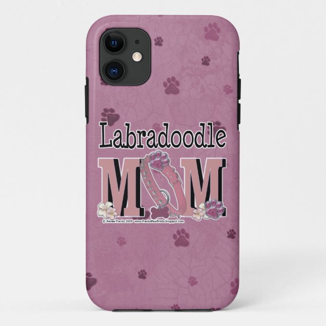 Capa Para iPhone 11 MAMÃES de LabraDoodle (Verso)