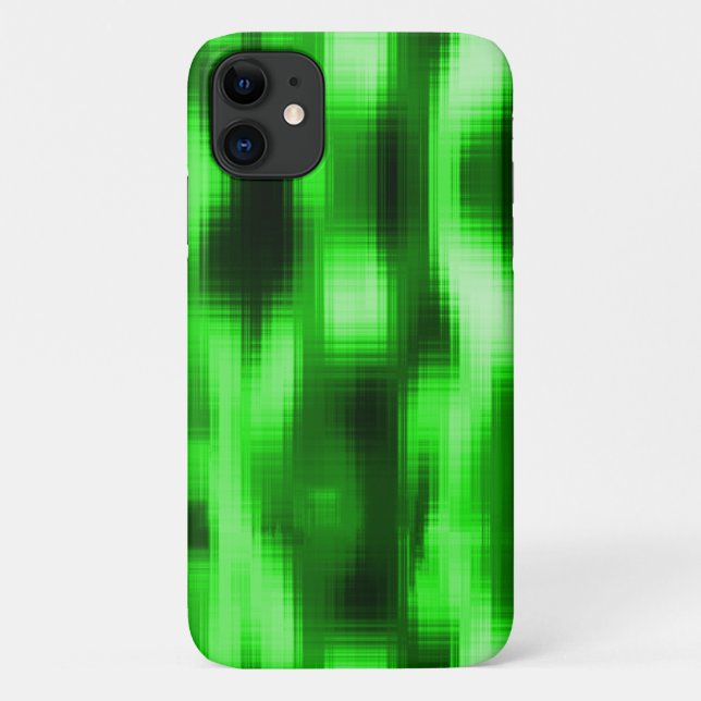 Capa Para iPhone 11 Manchado verde e preto pastilhas de vidro (Verso)
