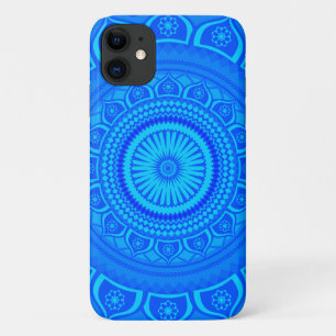 Capa Para iPhone 11 mandala indiano Azul