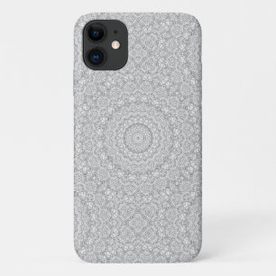 Capa Para iPhone 11 Mandalal de Flor_MG_2221 Preto e Branco