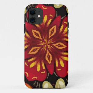 Capa Para iPhone 11 Mandalas de Flores Tropicais e Borboletas