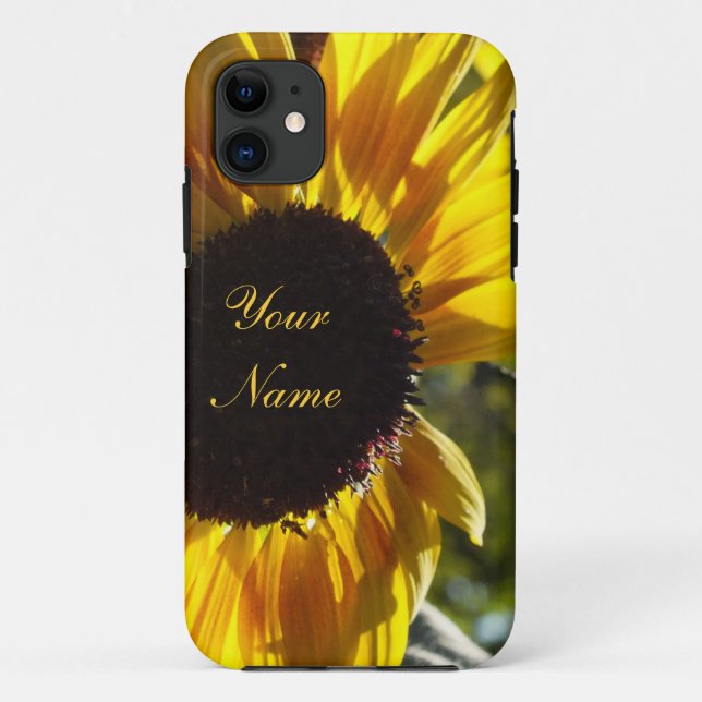 Capa Para iPhone 11 Manhã — Girassol Personalizável (Verso)