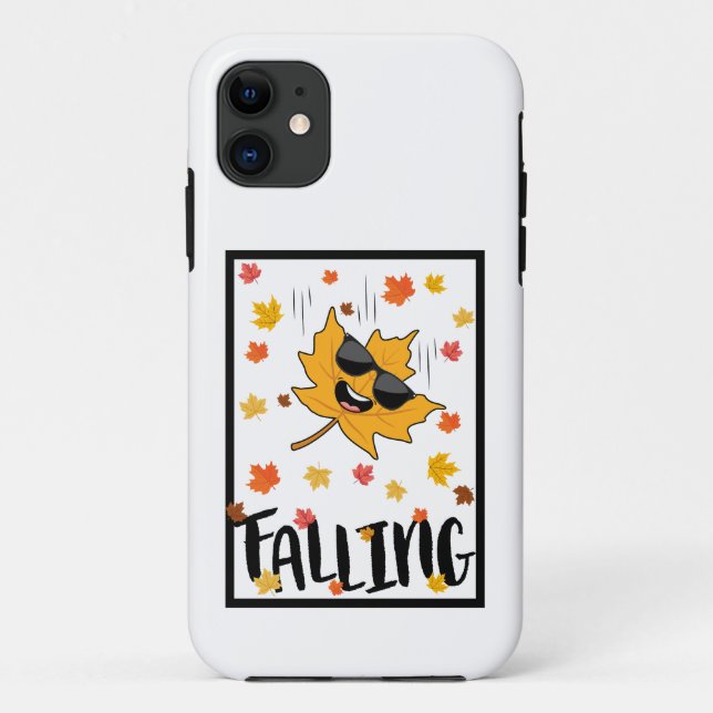 Capa Para iPhone 11 Mantenha a Calma & Caia (Verso)