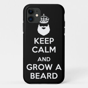 Capa Para iPhone 11 Mantenha a calma e cresça uma barba