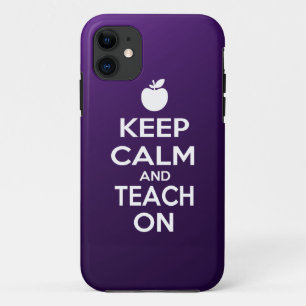 Capa Para iPhone 11 Mantenha a calma e ensine-a sobre