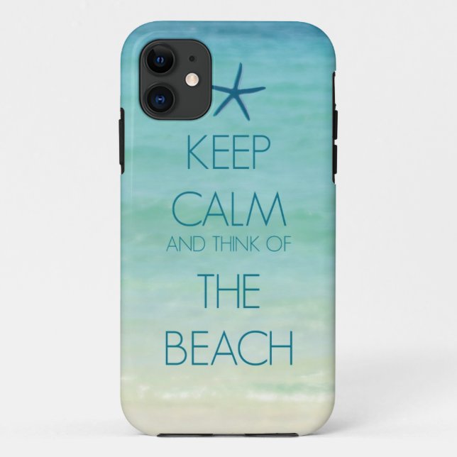 CAPA PARA iPhone 11 MANTENHA A CALMA E PENSE DO DESIGN DA FOTO DA (Verso)