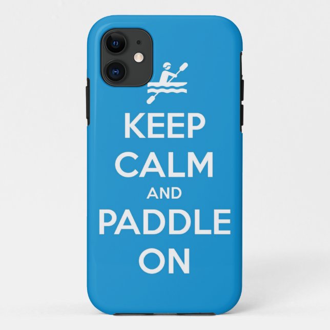 Capa Para iPhone 11 mantenha a calma e reme sobre (Verso)