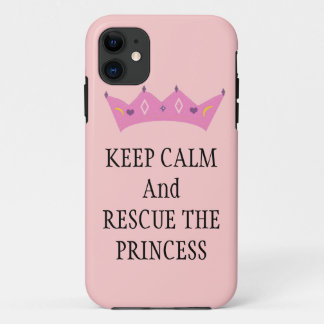 Capa Para iPhone 11 Mantenha a Calma e Resgate a Princesa