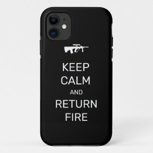Capa Para iPhone 11 Mantenha a Calma e Retorne o Fogo