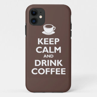 Capa Para iPhone 11 Mantenha café calmo e da bebida (o mocha)