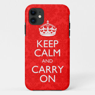 Capa Para iPhone 11 Mantenha calmo e continue o iPhone do damasco 5