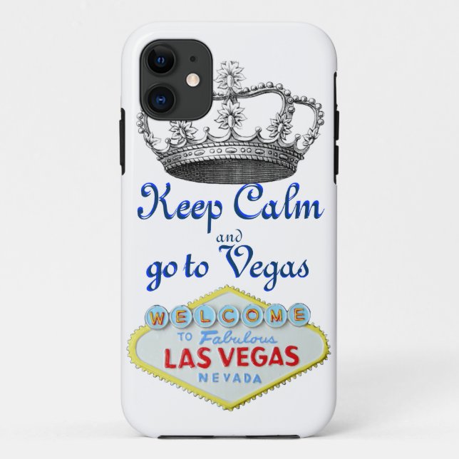 Capa Para iPhone 11 Mantenha Las Vegas calmo (Verso)