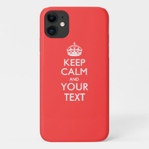 Capa Para iPhone 11 Mantenha o CALM personalizado e o seu texto em Cor