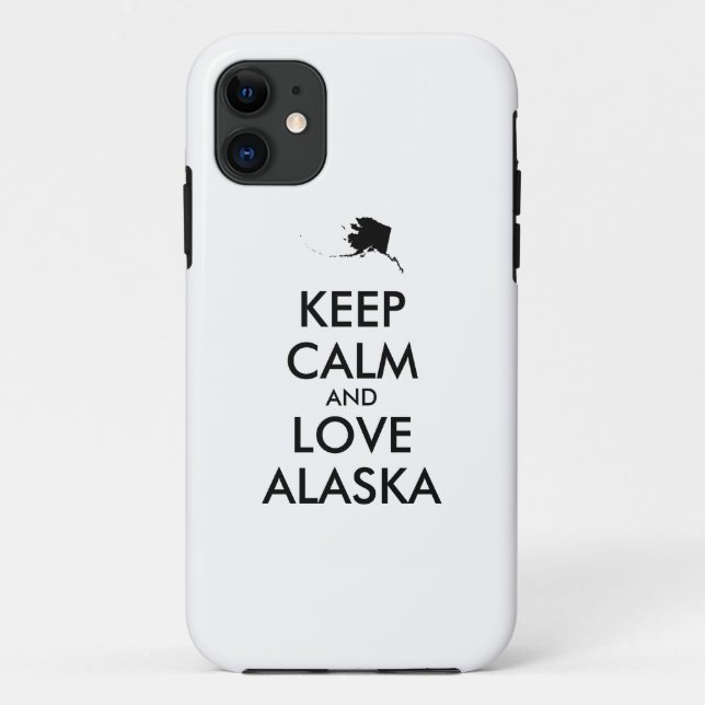 Capa Para iPhone 11 MANTER CALM e AMAR ALASKA personalizáveis (Verso)