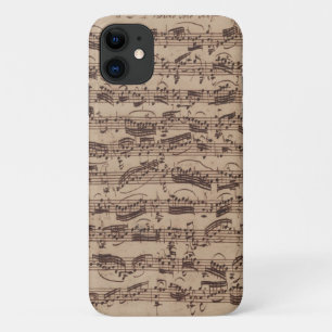 Capa Para iPhone 11 Manuscrito de Antecipação de Música de Folha Antig