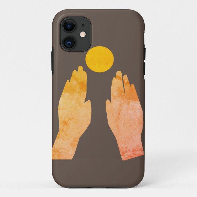 Capa Para iPhone 11 Mãos e Sol (Verso)